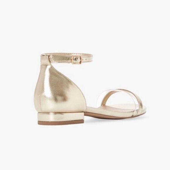 NIB JustFab Gold Gabbi Minimalist Sandals - Size 6.5 - Picture 5 of 16